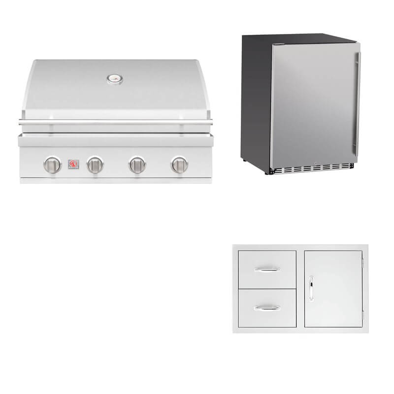 Summerset 32-Inch Sizzler 4-Piece Outdoor Kitchen Package