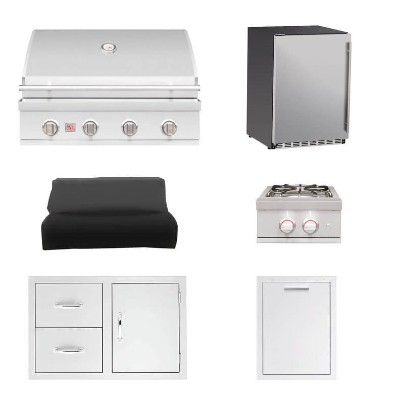 Summerset 32-Inch Sizzler 6-Piece Outdoor Kitchen Package