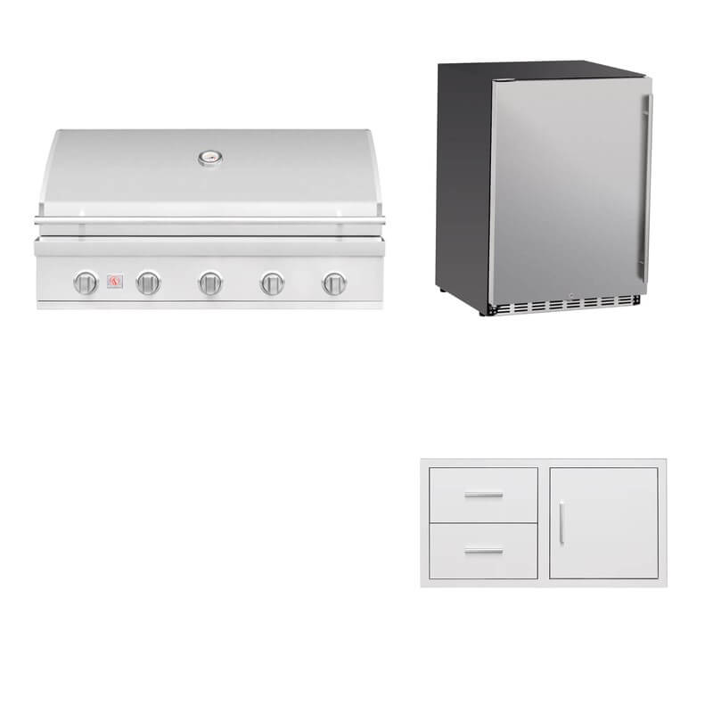 Summerset 40-Inch Sizzler 3-Piece Outdoor Kitchen Package