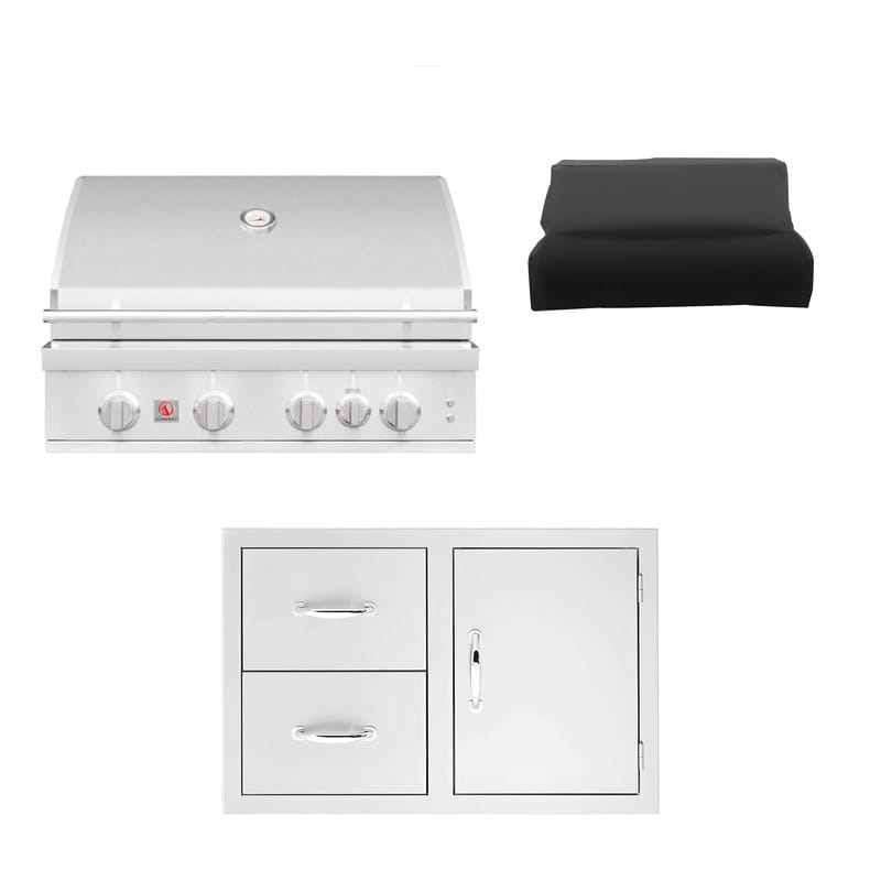 Summerset 32-Inch Sizzler Pro 3-Piece Outdoor Kitchen Package