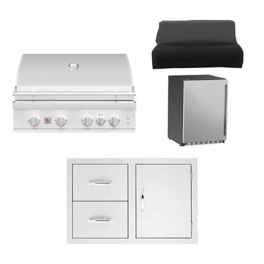 Summerset 32-Inch Sizzler Pro 4-Piece Outdoor Kitchen Package