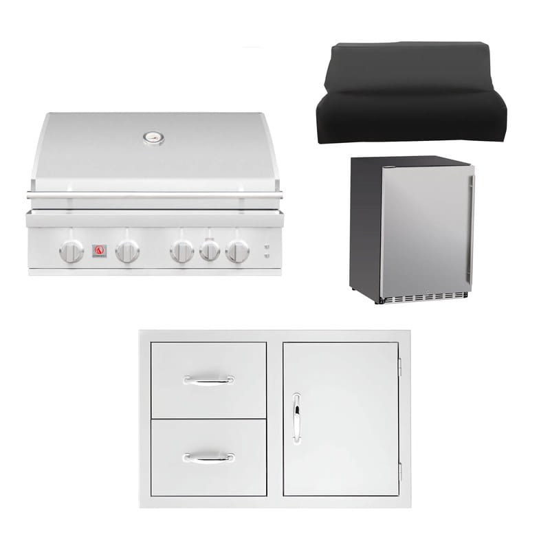 Summerset 32-Inch Sizzler Pro 4-Piece Outdoor Kitchen Package