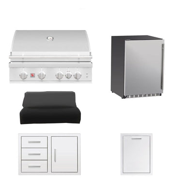 Summerset 32-Inch Sizzler Pro 5-Piece Outdoor Kitchen Package