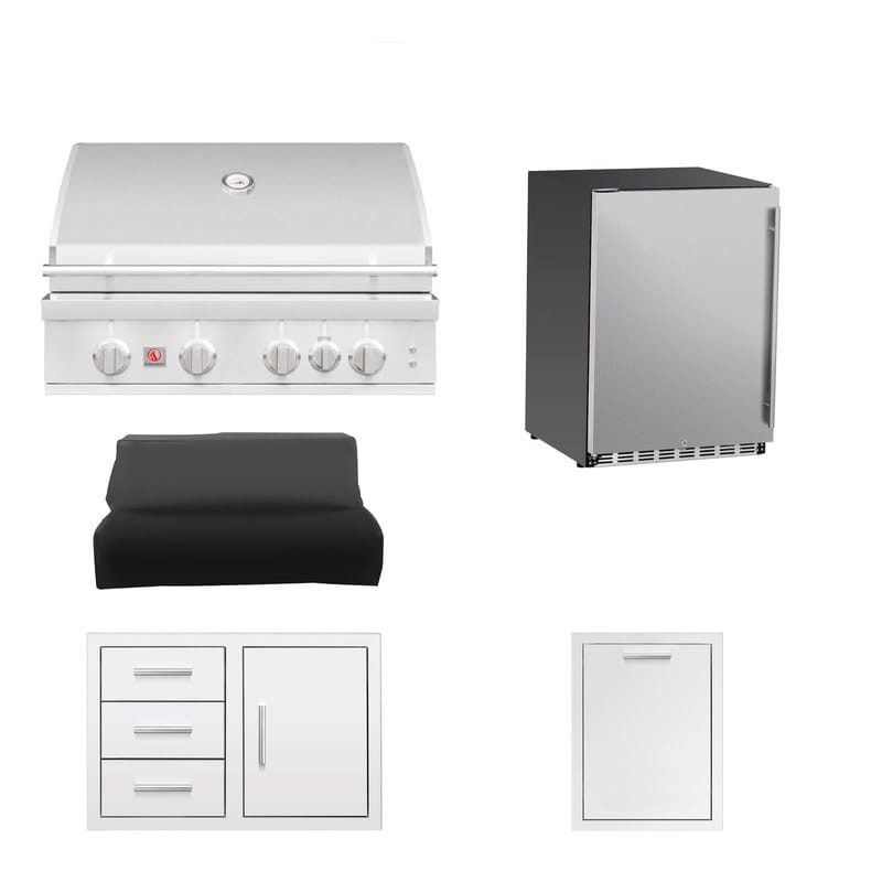 Summerset 32-Inch Sizzler Pro 5-Piece Outdoor Kitchen Package