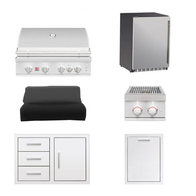 Summerset 32-Inch Sizzler Pro 6-Piece Outdoor Kitchen Package