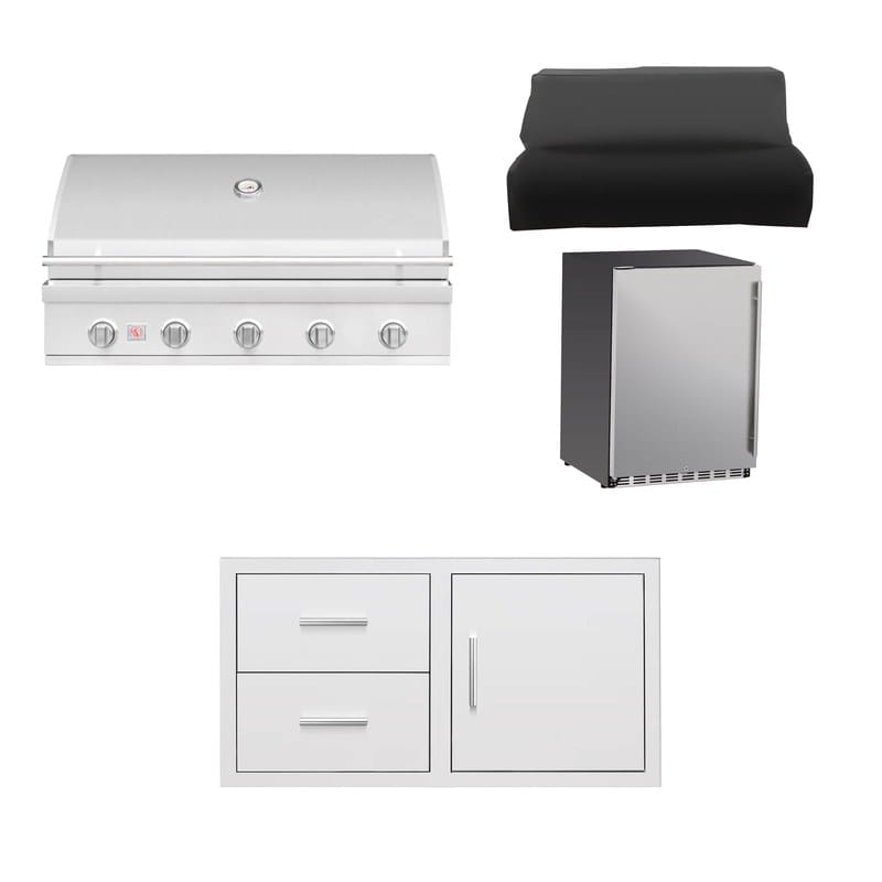 Summerset 40-Inch Sizzler Pro 4-Piece Outdoor Kitchen Package