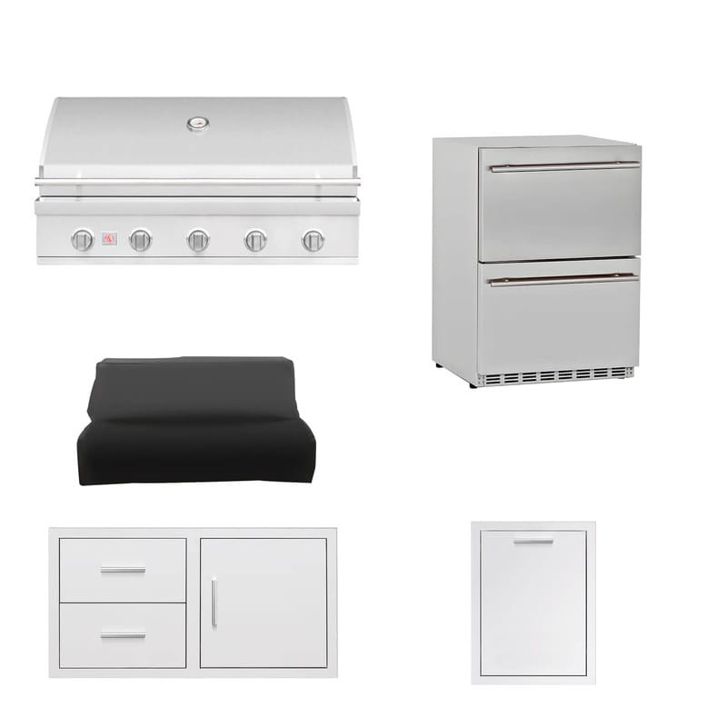 Summerset 40-Inch Sizzler Pro 5-Piece Outdoor Kitchen Package