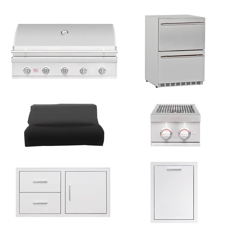 Summerset 40-Inch Sizzler Pro 6-Piece Outdoor Kitchen Package