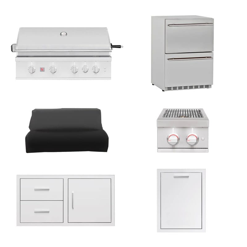 Summerset 40-Inch TRL Pro 6-Piece Outdoor Kitchen Package