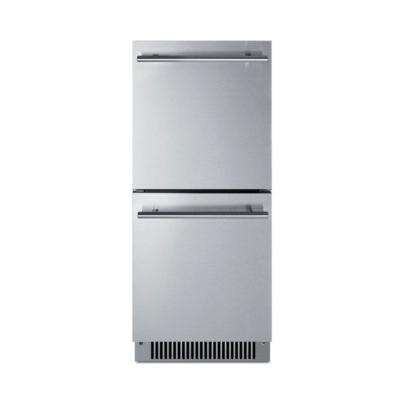 Front view of the Summit ADRD15 15-inch ADA 2-drawer all-refrigerator