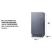 Summit BIM47OSADA 15-inch ADA height built-in outdoor clear icemaker, dimensioned line drawing