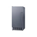 Summit BIM47OSADA 15-inch ADA height built-in outdoor clear icemaker, stainless steel cabinet, angled view