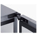 Summit BIM63OSADA 15-inch ADA height outdoor clear icemaker, door hinge closeup, detail view