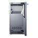Summit BIM63OSADA 15-inch ADA height outdoor clear icemaker, door open showing the ice bin and machine