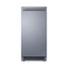 Summit BIM63OSADA 15-inch ADA height outdoor clear icemaker, stainless steel door and louvered grille, front view
