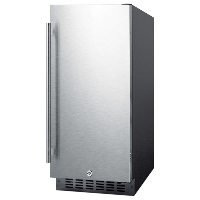 Summit SPR316OS 15-inch outdoor all-refrigerator, angled view