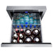Summit ADRD18OS drawer refrigerator open and loaded with bottled beverages