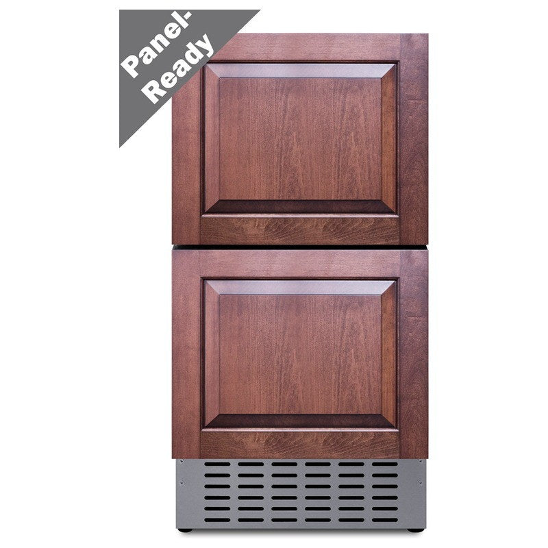 Summit ADRD18H34 with custom panels and panel-ready badge