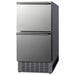 Angled view of the Summit ADRD18H34 18-inch 2-drawer all-refrigerator
