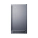 Summit BIM182OSADA 18-inch ADA height outdoor clear icemaker, stainless steel door with towel bar handle, front view