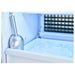 Summit BIM182OSADAIF 18-inch ADA panel-ready outdoor clear icemaker, ice bin filled with clear ice and scoop, detail view