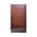 Summit BIM182OSADAIF 18-inch ADA panel-ready outdoor clear icemaker, panel-ready door shown with wood overlay panel, front view