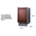 Summit BIM182OSIF 18-inch panel-ready outdoor clear icemaker, dimensioned line drawing