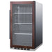 Summit SPR488BOSCSSPNR 19-inch outdoor all-stainless panel-ready beverage cooler, stainless cabinet, angled view