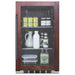 Summit SPR488BOSCSSPNR 19-inch outdoor all-stainless panel-ready beverage cooler, glass door showing stocked beverages