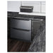 Summit SPR3032DCSSADA built into dark cabinetry beneath a marble countertop