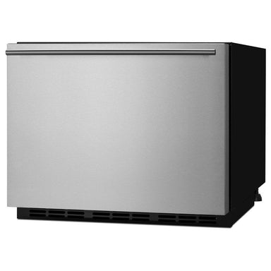 Angled view of the Summit FF1DSS 21.5-inch built-in drawer refrigerator