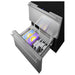 Summit ADFD243 24-inch ada 2 drawer all freezer, bottom drawer open, stocked with frozen food