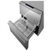 Summit ADFD243CSS 24-inch ada all stainless 2 drawer all freezer, bottom drawer open showing interior