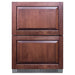 Summit ADFD243CSS 24-inch ada all stainless 2 drawer all freezer, shown with optional custom overlay panels, front view