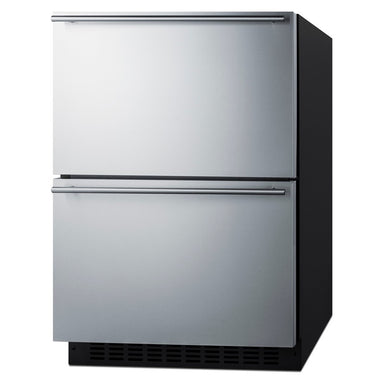 Summit ADFD243OS 24-inch outdoor ada 2 drawer all freezer, angled view