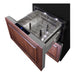 Summit ADFD243PNR 24-inch ada panel ready 2 drawer all freezer, top drawer open showing interior