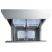 Summit ADFD2D24 24-inch energy star ada stainless 2 drawer all freezer, bottom drawer open showing bins