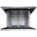 Summit ADFD2D24 24-inch energy star ada stainless 2 drawer all freezer, top drawer open showing interior