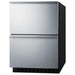 Summit ADRF244 24-inch ADA 2-drawer refrigerator-freezer, angled view
