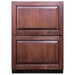 Summit ADRF244PNR 24-inch ADA panel-ready 2-drawer refrigerator-freezer, custom wood panels, front view