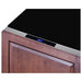 Summit ADRF244PNR 24-inch ADA panel-ready 2-drawer refrigerator-freezer, digital display on wood-paneled drawer closeup