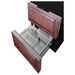 Summit ADRF244PNR 24-inch ADA panel-ready 2-drawer refrigerator-freezer, freezer drawer open with sliding wire basket