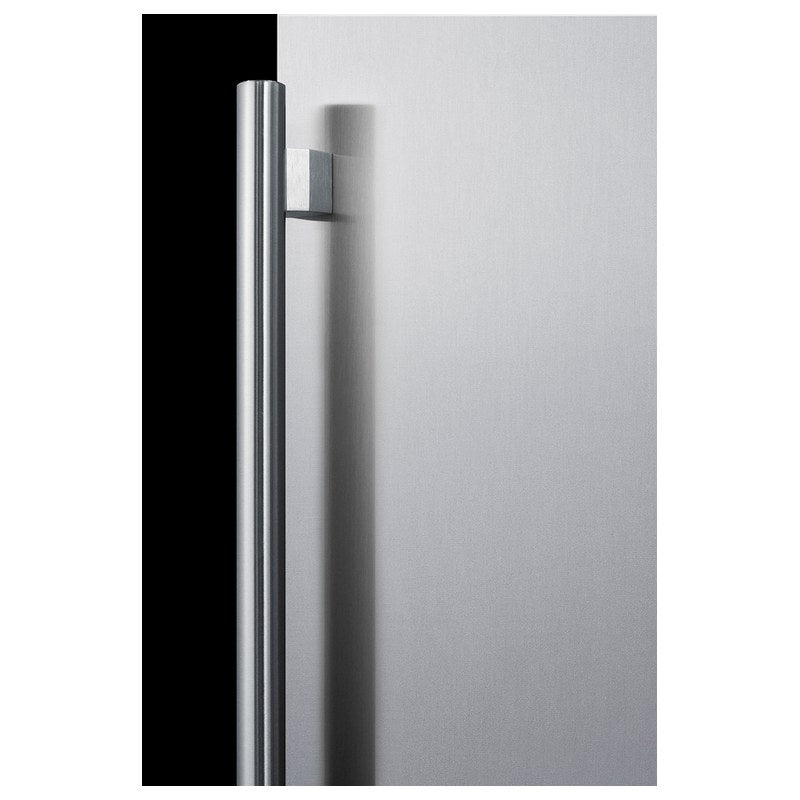 Summit AL55OSCSS 24-inch outdoor ADA all-refrigerator, stainless door handle closeup