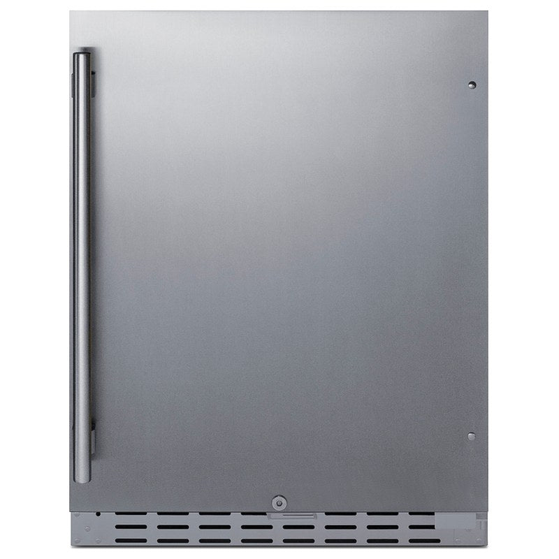 Summit AL55OSCSS 24-inch outdoor ADA all-refrigerator, stainless steel door, front view