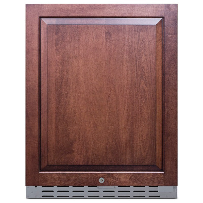 Summit AL55OSCSSIF 24-inch outdoor ADA panel-ready all-refrigerator, custom wood panel door, front view