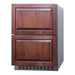Summit with custom wood panels shown at an angle