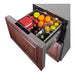 Summit drawer open and loaded with fresh food