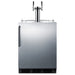 Summit SBC54OSBIADAWKDTWIN 24-inch ADA height outdoor dual tap wine dispenser, stainless steel door with twin tap tower and towel bar handle, front view