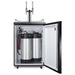 Summit SBC682CFTWIN 24-inch dual tap cold brew coffee kegerator, door open showing the cold brew tap kit and Cornelius kegs installed