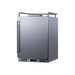 Summit SBC682NK 24-inch outdoor kegerator, stainless steel cabinet with casters, angled view